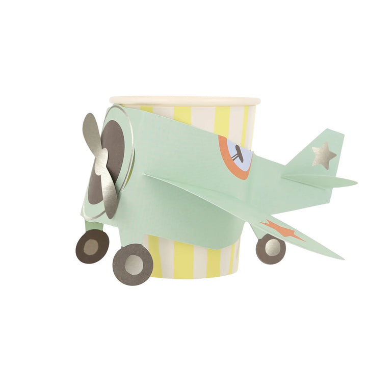 VINTAGE AIRPLANE CUPS Meri Meri Cups Bonjour Fete - Party Supplies