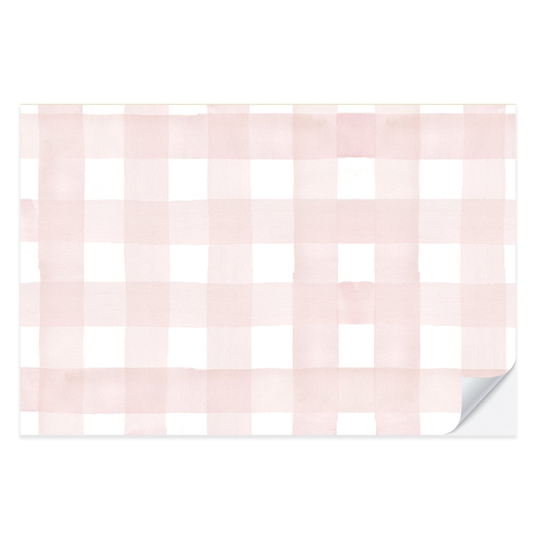 Blush Gingham Placemat Pad Cami Monet Placemats Blush Gingham Placemat Pad Bonjour Fete - Party Supplies