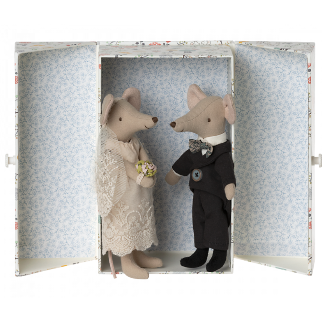 Wedding Mice Couple In Box Bonjour Fete Party Supplies Dolls & Stuffed Animals