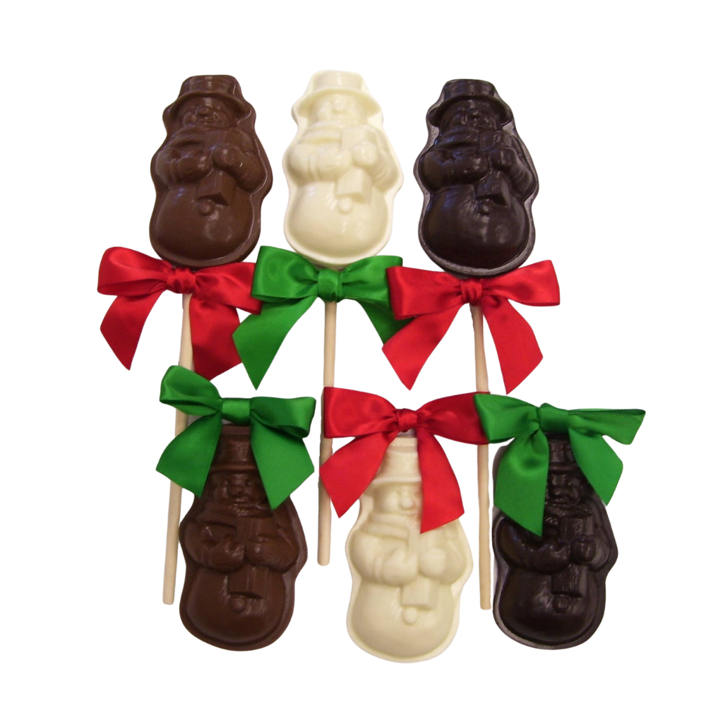 WHITE CHOCOLATE SNOWMAN LOLLIPOP Gosanko Chocolate Bonjour Fete - Party Supplies