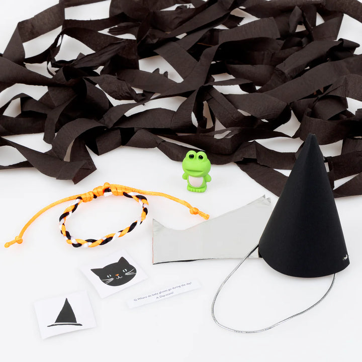 WITCH HAT WITH BOW SURPRISE BALLS Meri Meri Halloween Party Favors & Boo Baskets WITCH HAT WITH BOW SURPRISE BALLS Bonjour Fete - Party Supplies