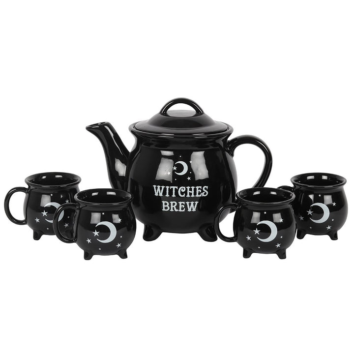 Witches Brew Halloween Cauldron Ceramic Tea Set Bonjour Fete Party Supplies Halloween Home Decor