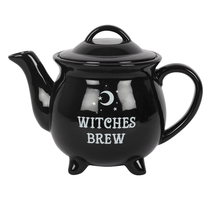 WITCHES BREW HALLOWEEN CAULDRON CERAMIC TEA SET Something Different Wholesale Halloween Home Decor Bonjour Fete - Party Supplies