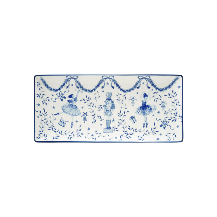 NUTCRACKER & BALLERINA STONEWARE TRAY - Bonjour Fête 