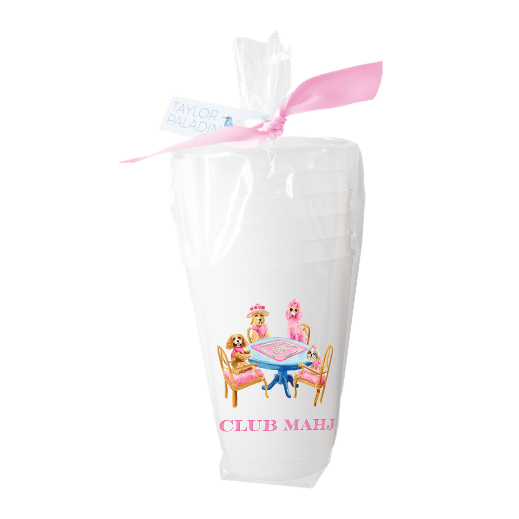 Mahjong Dogs Frosted Cup - Bonjour Fête 