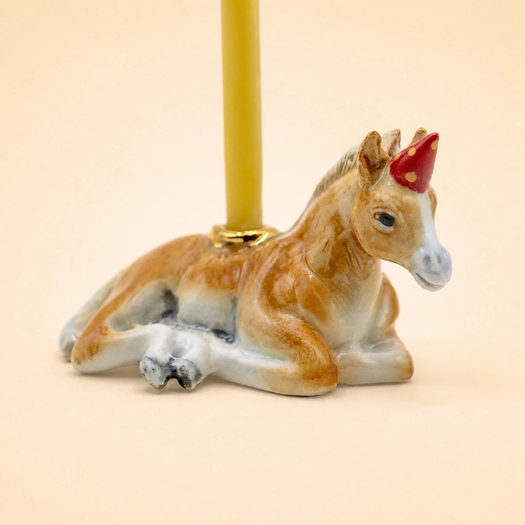 Year of the Horse Cake Topper | Porcelain Party Animal | Candle Holder | Chinese Zodiac