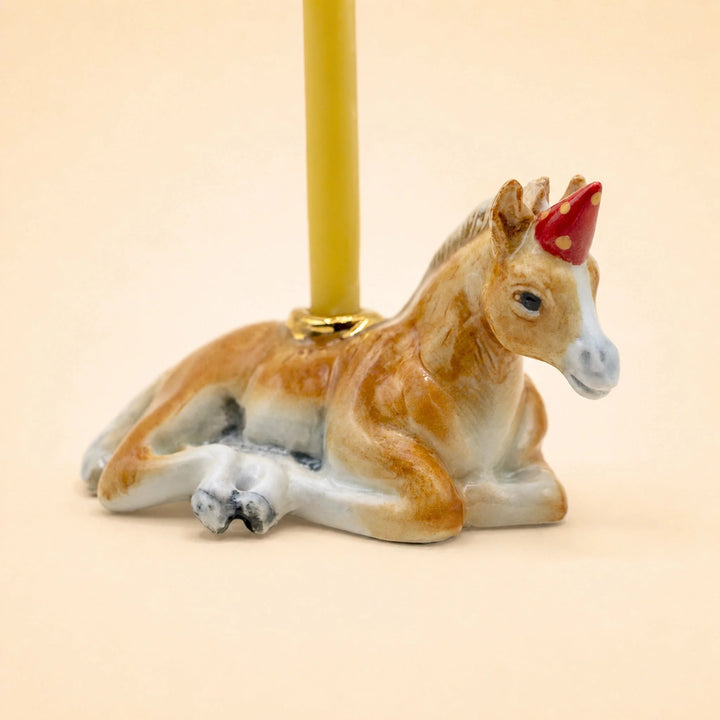 Year of the Horse Cake Topper | Porcelain Party Animal | Candle Holder | Chinese Zodiac