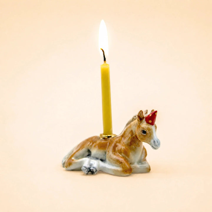 Year of the Horse Cake Topper | Porcelain Party Animal | Candle Holder | Chinese Zodiac