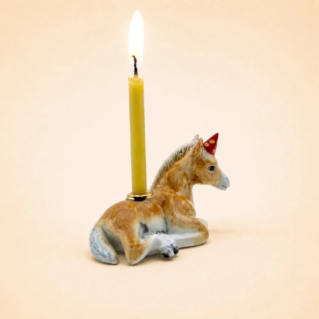 Year of the Horse Cake Topper | Porcelain Party Animal | Candle Holder | Chinese Zodiac