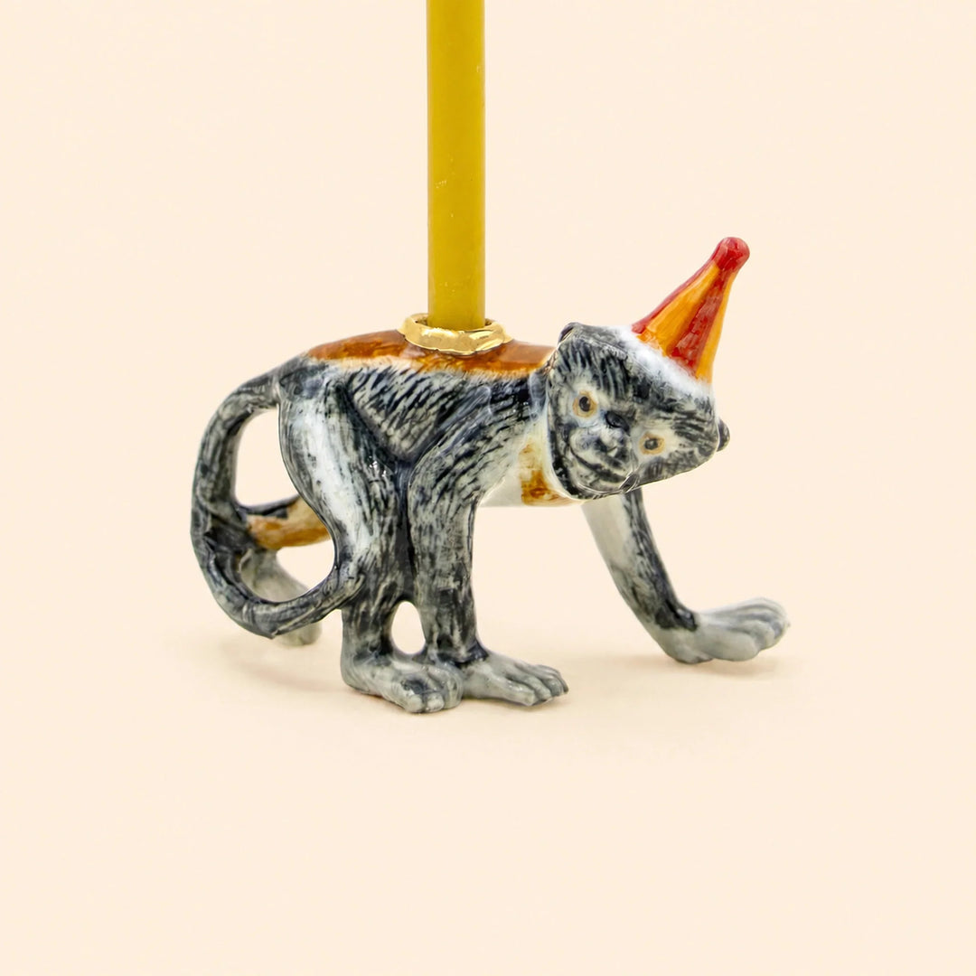 Year of the Monkey Cake Topper | Porcelain Party Animal | Candle Holder | Chinese Zodiac