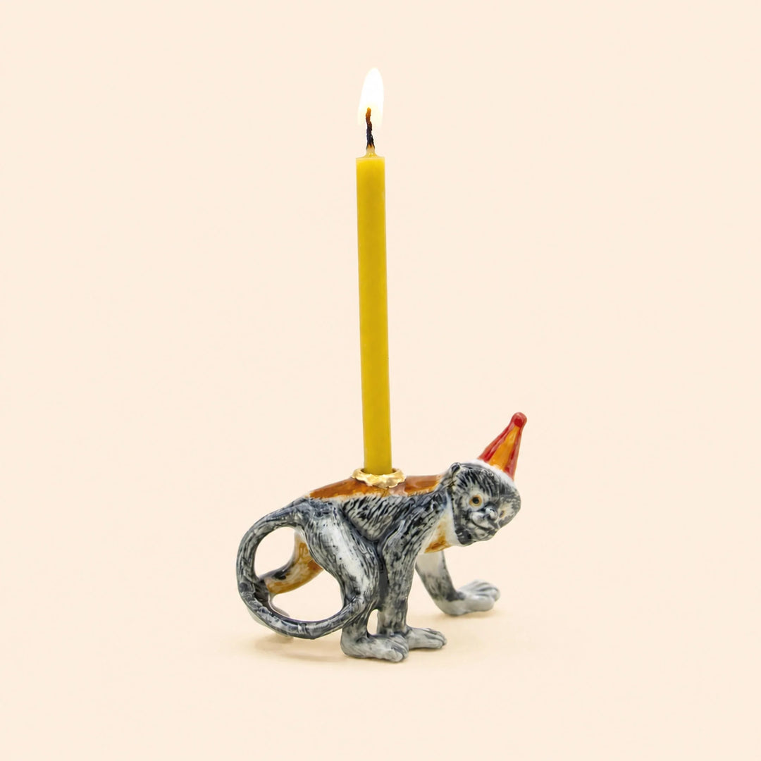 Year of the Monkey Cake Topper | Porcelain Party Animal | Candle Holder | Chinese Zodiac