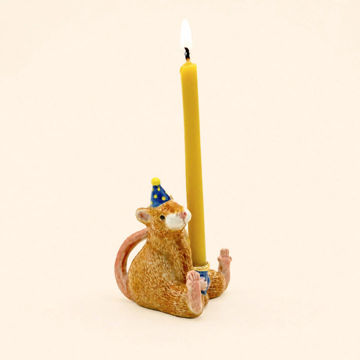 Year of the Rat Cake Topper | Porcelain Party Animal | Candle Holder | Chinese Zodiac