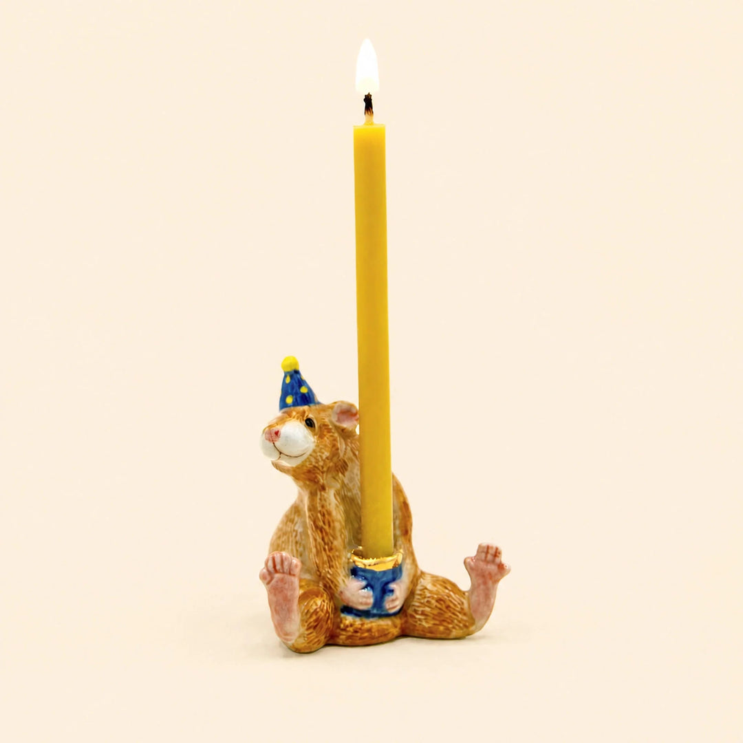 Year of the Rat Cake Topper | Porcelain Party Animal | Candle Holder | Chinese Zodiac