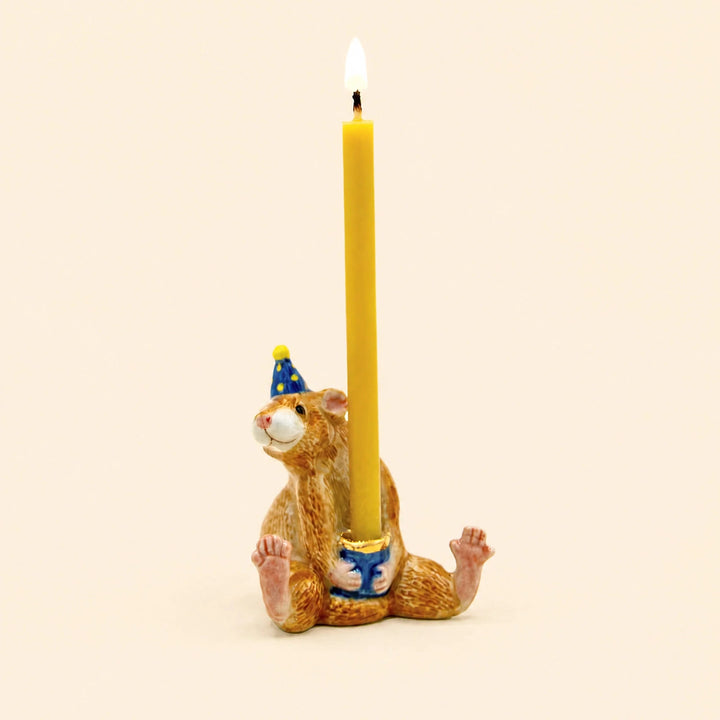 Year of the Rat Cake Topper | Porcelain Party Animal | Candle Holder | Chinese Zodiac