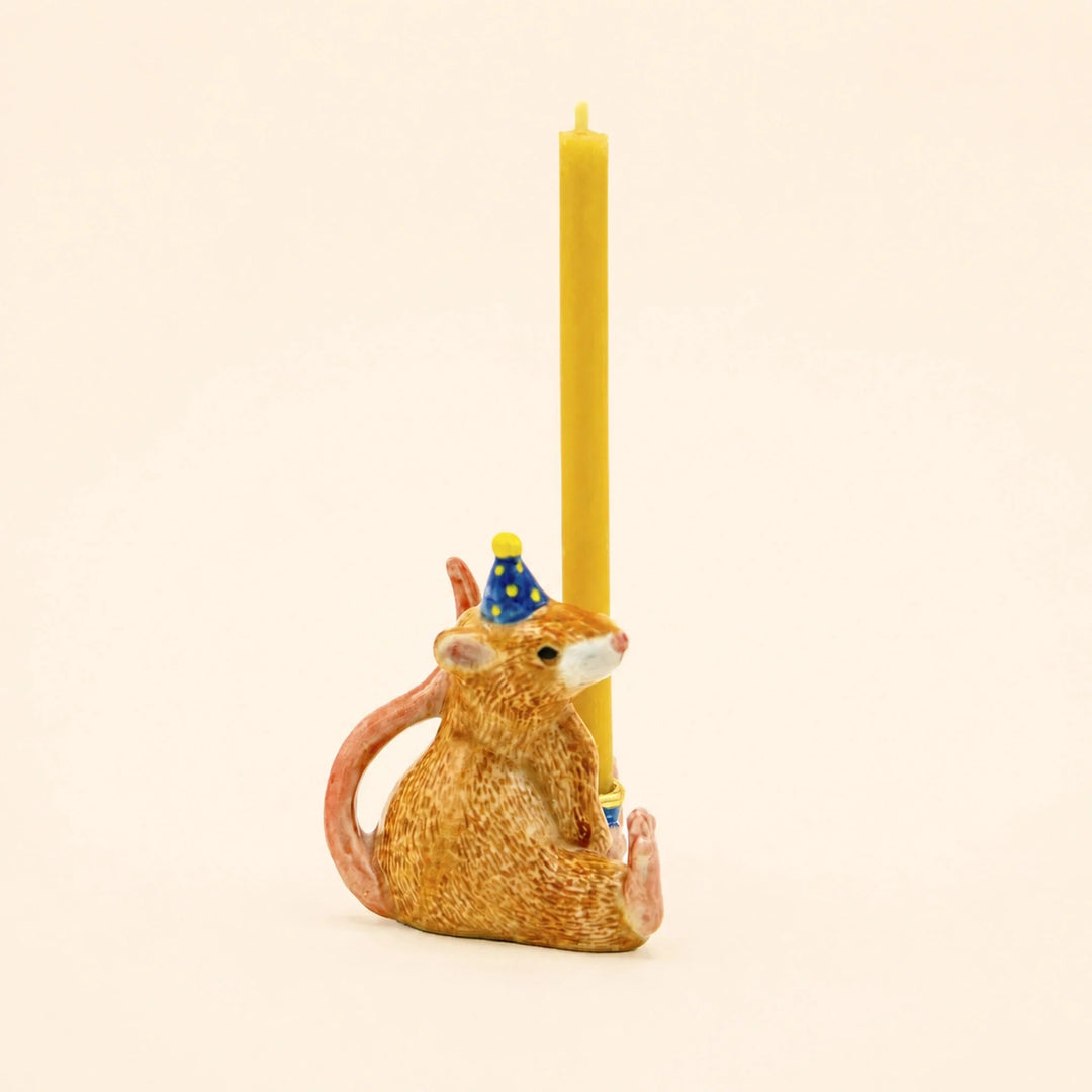 Year of the Rat Cake Topper | Porcelain Party Animal | Candle Holder | Chinese Zodiac