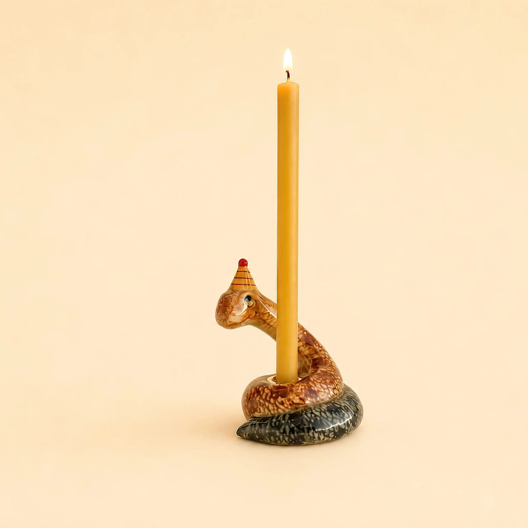 Year of the Snake Cake Topper | Porcelain Party Animal | Candle Holder | Chinese Zodiac