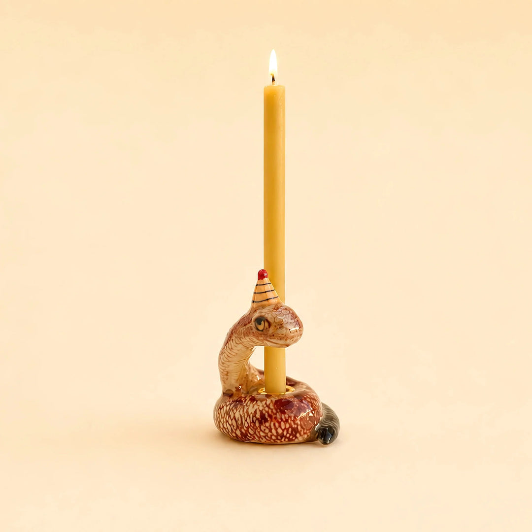 Year of the Snake Cake Topper | Porcelain Party Animal | Candle Holder | Chinese Zodiac