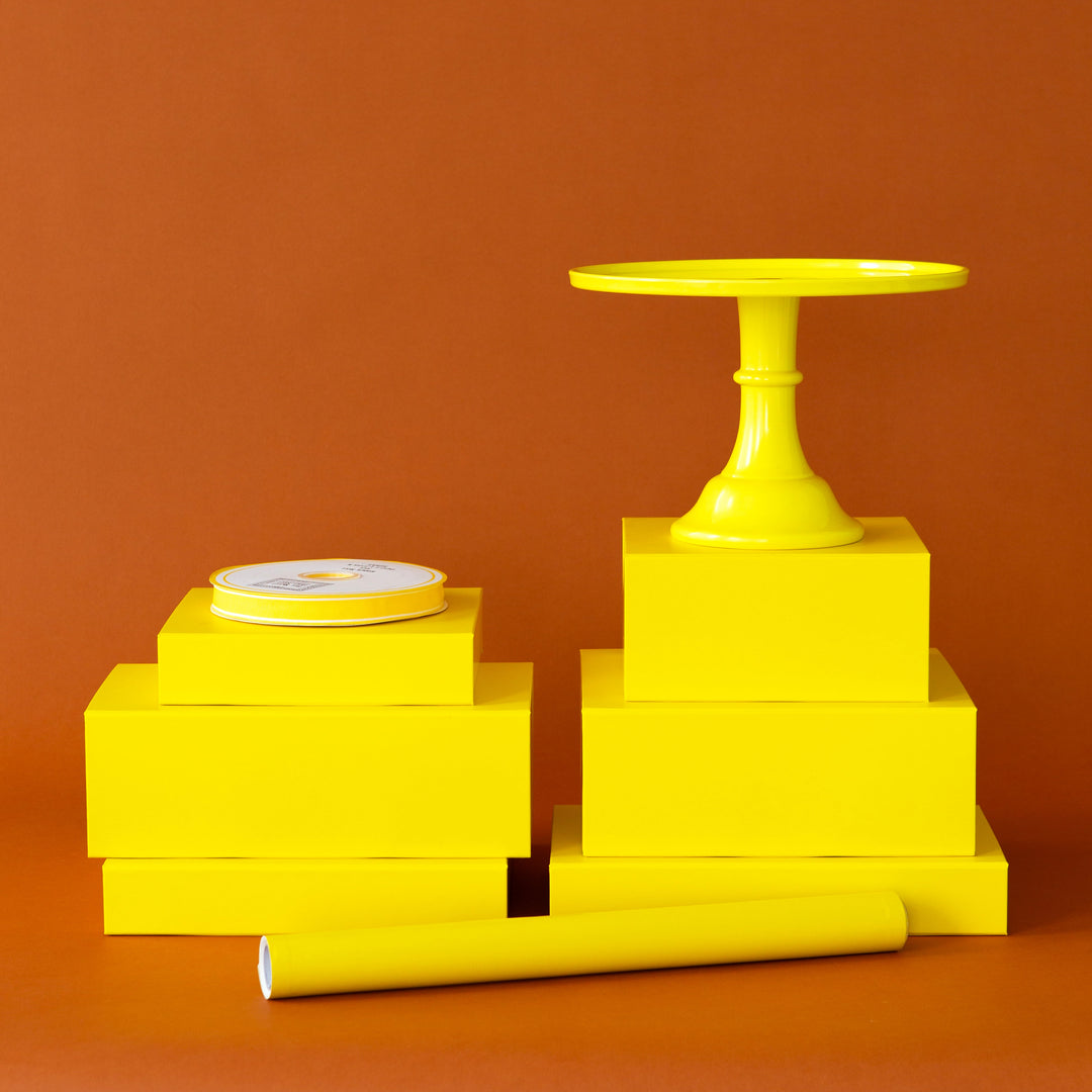 Yellow Riser for Desserts- Bonjour Fete Party Supplies