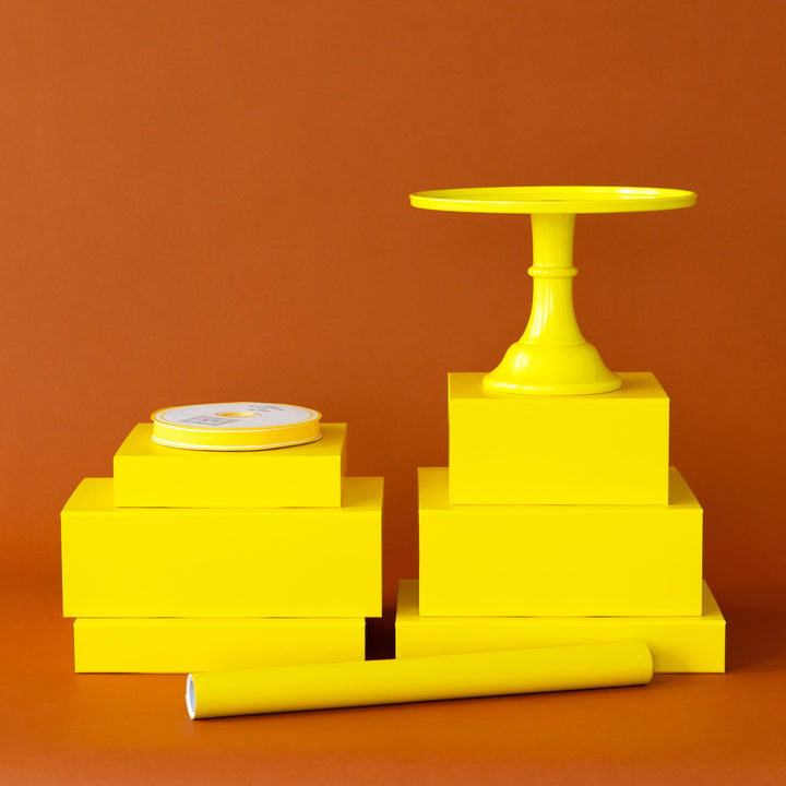 Yellow Riser for Desserts- Bonjour Fete Party Supplies