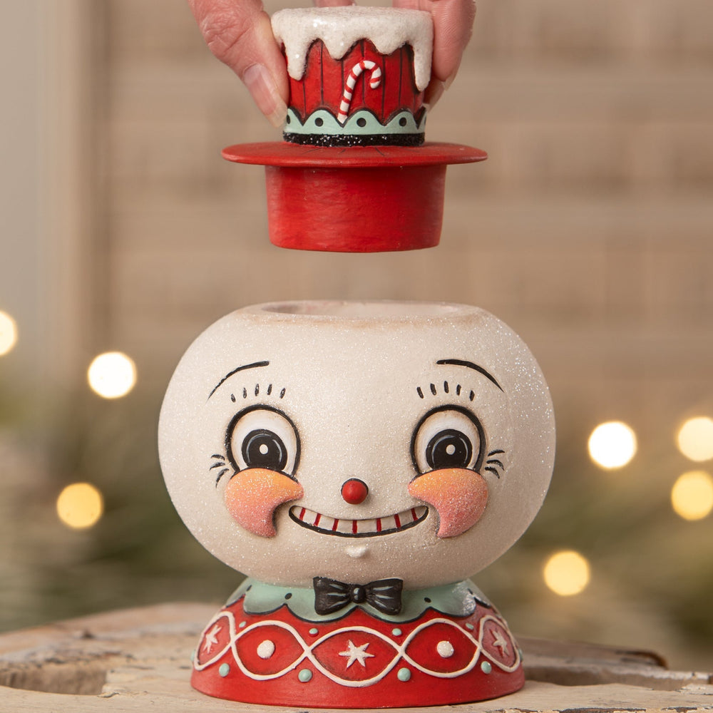 Peppermint Snow Beau Container Bethany Lowe Designs, Inc. Peppermint Snow Beau Container Bonjour Fete - Party Supplies