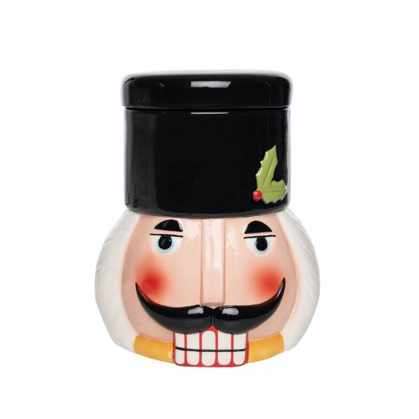 NUTCRACKER COOKIE JAR Transpac Christmas Holiday Kitchen & Entertaining Bonjour Fete - Party Supplies