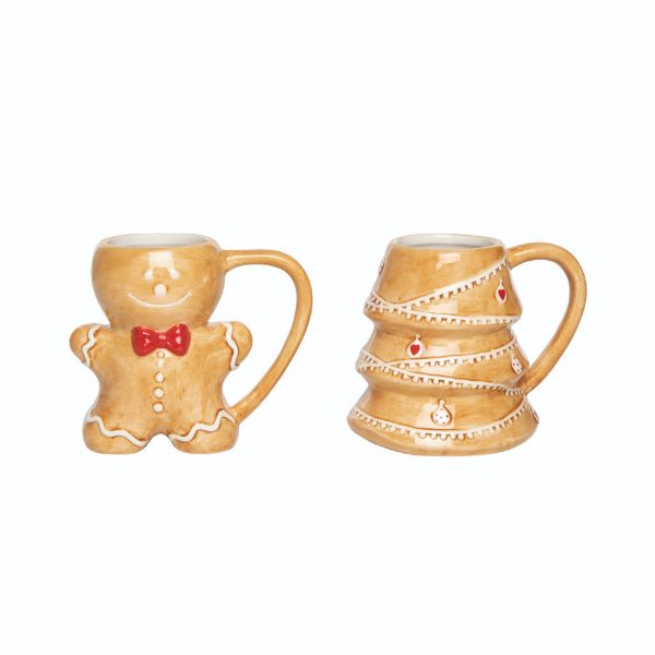 Gingerbread Mugs Bonjour Fête CHRISTMAS DECOR Bonjour Fete - Party Supplies