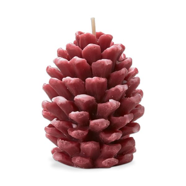 FROSTED TERRACOTTA PINE CONE CANDLE Tag Home Candle Bonjour Fete - Party Supplies