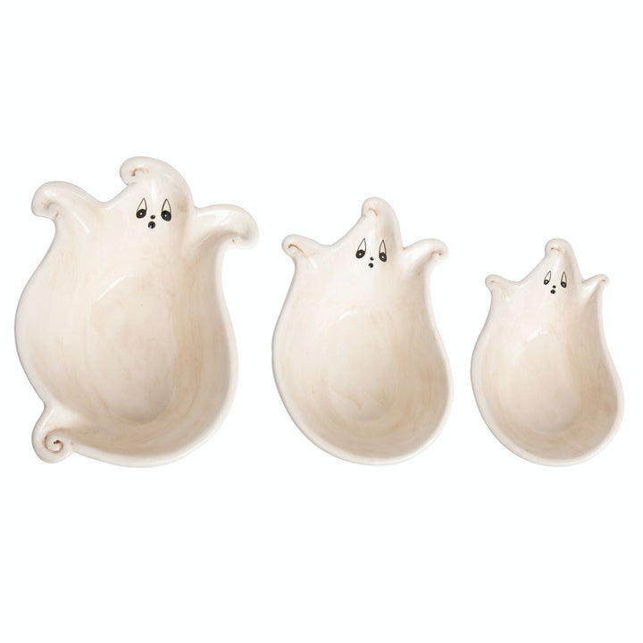 GHOST NESTING BOWLS Transpac Halloween Home Decor Bonjour Fete - Party Supplies