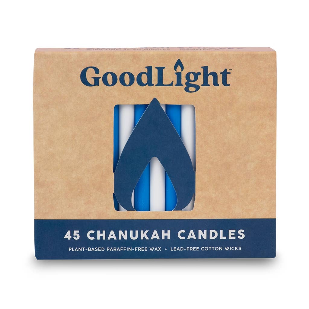 Chanukah Candles: 45-Count Box GoodLight Natural Candles 0 Faire Bonjour Fete - Party Supplies