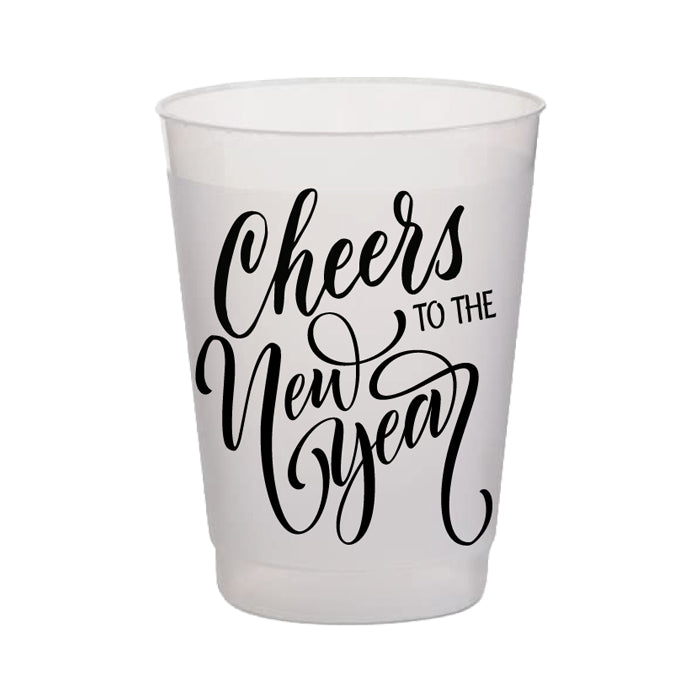 CHEERS TO THE NEW YEAR FROST FLEX CUPS Rosanne Beck Collections Cups Bonjour Fete - Party Supplies