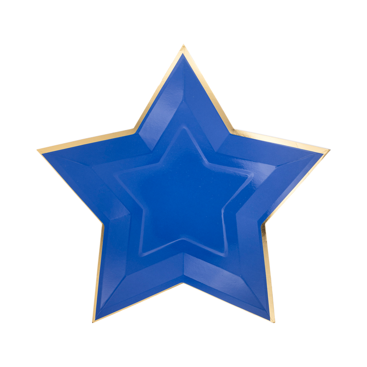 Blue Star Shaped Plates Bonjour Fete Party Supplies 4th Of July Party Supplies