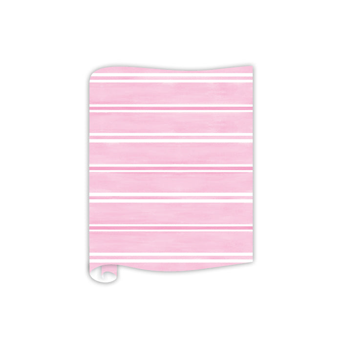 WATERCOLOR STRIPES PINK TABLE RUNNER Roseanne Beck Valentine's Day Tableware Bonjour Fete - Party Supplies