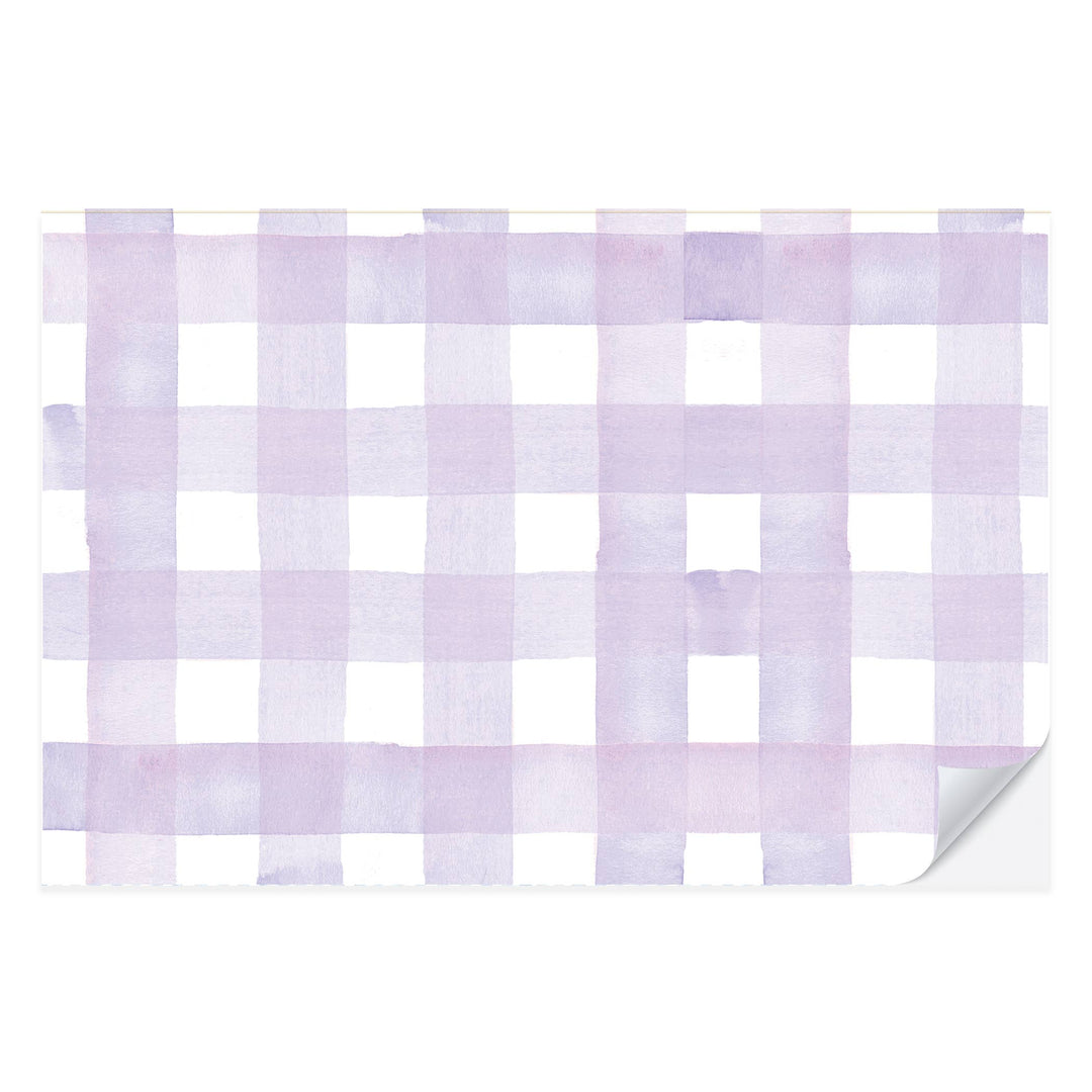 Lilac Purple Gingham Placemat Pad (Valentine's Day Party) Cami Monet 0 Faire default Bonjour Fete - Party Supplies