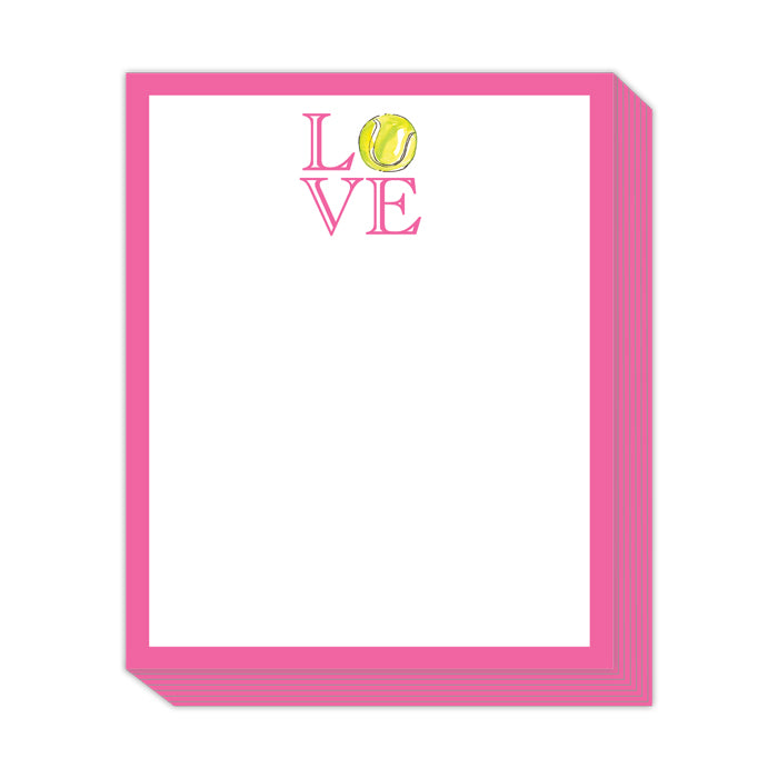 LOVE TENNIS BALL STACK NOTEPAD Rosanne Beck Collections Gift Wrapping Bonjour Fete - Party Supplies