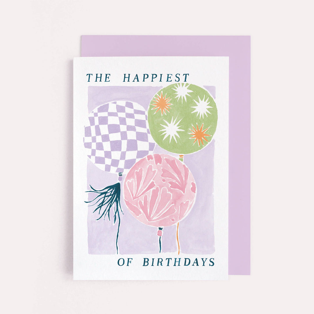 Balloons Birthday Card | Female Birthday Cards Sister Paper Co. Bonjour Fete - Party Supplies