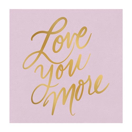 BEVERAGE NAPKINS - LOVE YOU MORE Slant Collections by Creative Brands Napkins Bonjour Fete - Party Supplies