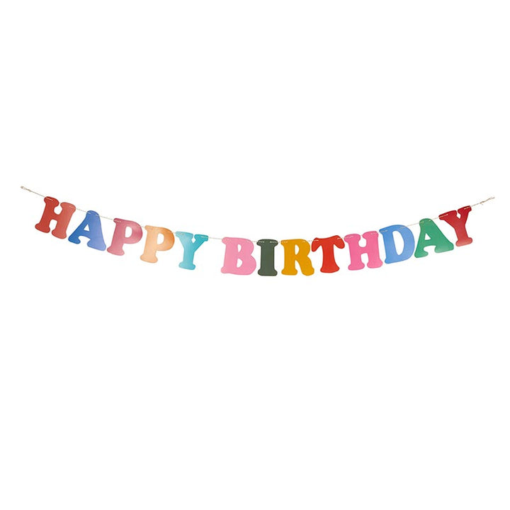 HAPPY BIRTHDAY PAPER GARLAND Slant Collections by Creative Brands Garlands & Banners Bonjour Fete - Party Supplies