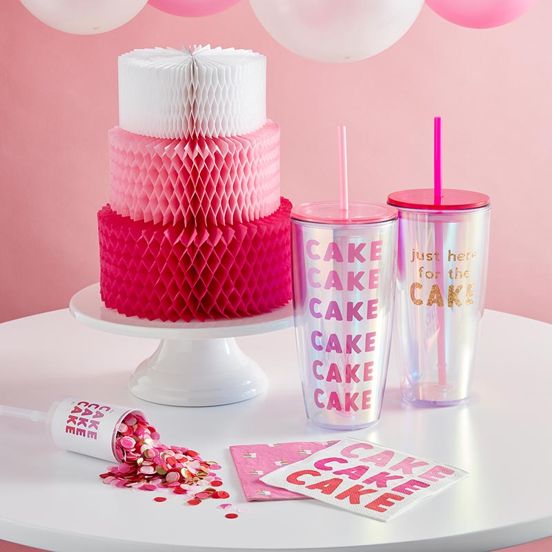 DOUBLE-WALL GRAYSON - CAKE CAKE CAKE Slant Collections by Creative Brands Tumbler Bonjour Fete - Party Supplies