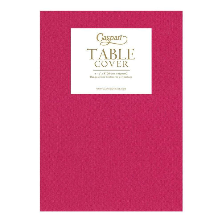 FUCHSIA LINEN LIKE TABLE COVER Caspari Table Covers & Placemats Bonjour Fete - Party Supplies