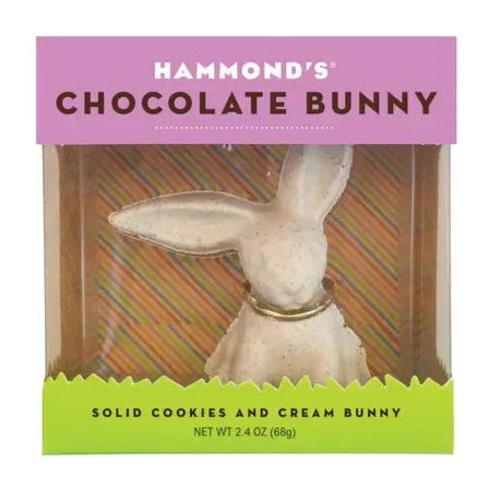 CHOCOLATE BUNNY Hammond's Candies Easter Candy COOKIES & CREAM Bonjour Fete - Party Supplies