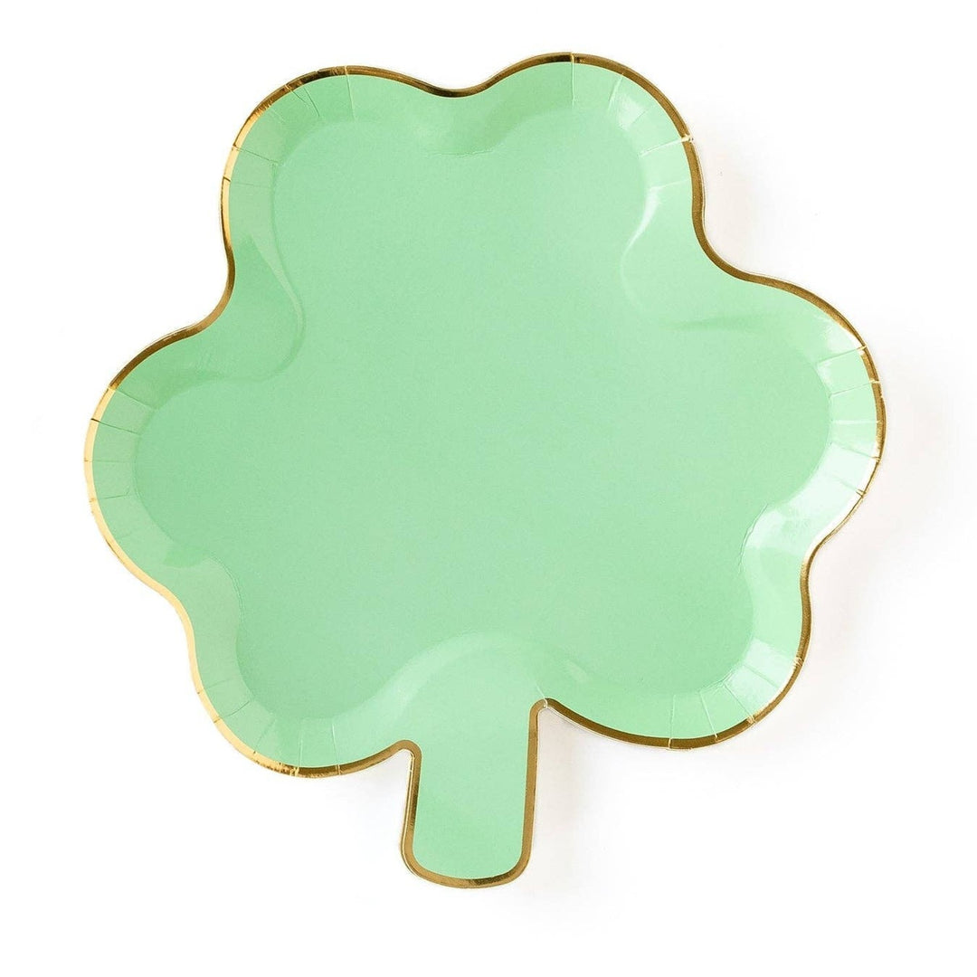SPD840 - Pastel Clover Shaped Plate My Mind’s Eye Bonjour Fete - Party Supplies