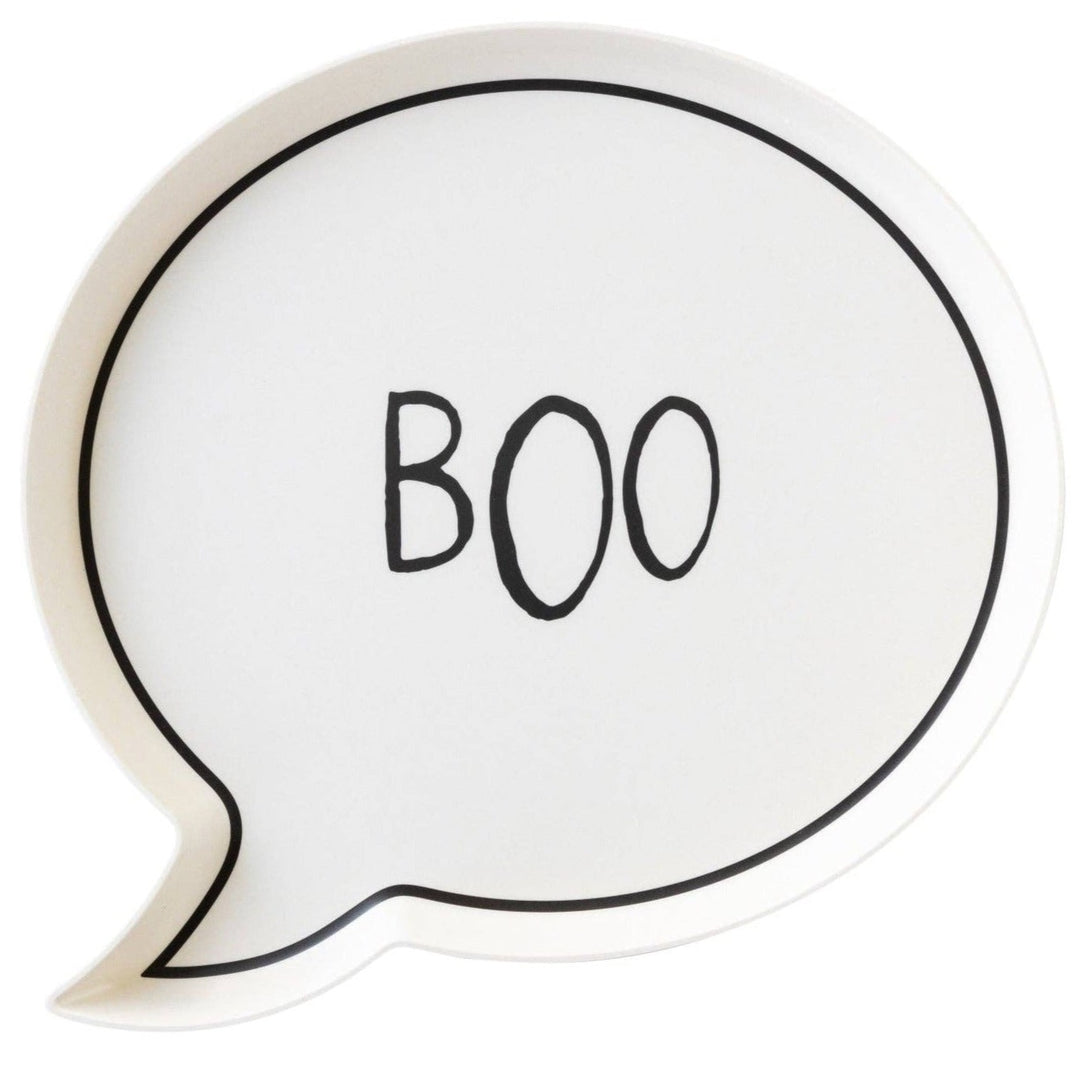 Boo! Black Bamboo Platter Bonjour Fete Party Supplies Halloween Party Supples