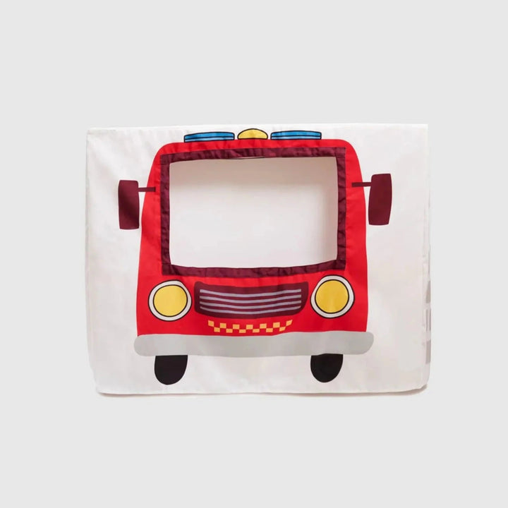 FIRE TRUCK AND STATION TABLE TENT CUBBY Petite Maison Play 0 Faire Bonjour Fete - Party Supplies