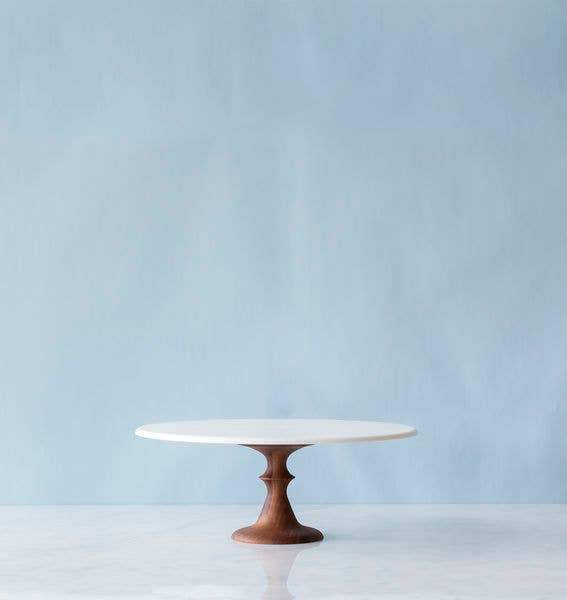 Wedding Cake Stand American Heirloom Bonjour Fete - Party SuppliesWEDDING CAKE STAND IN WALNUT - bonjour fete