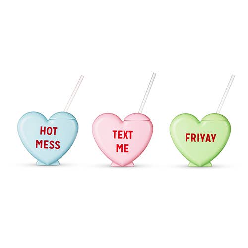 conversation heart tumbler
