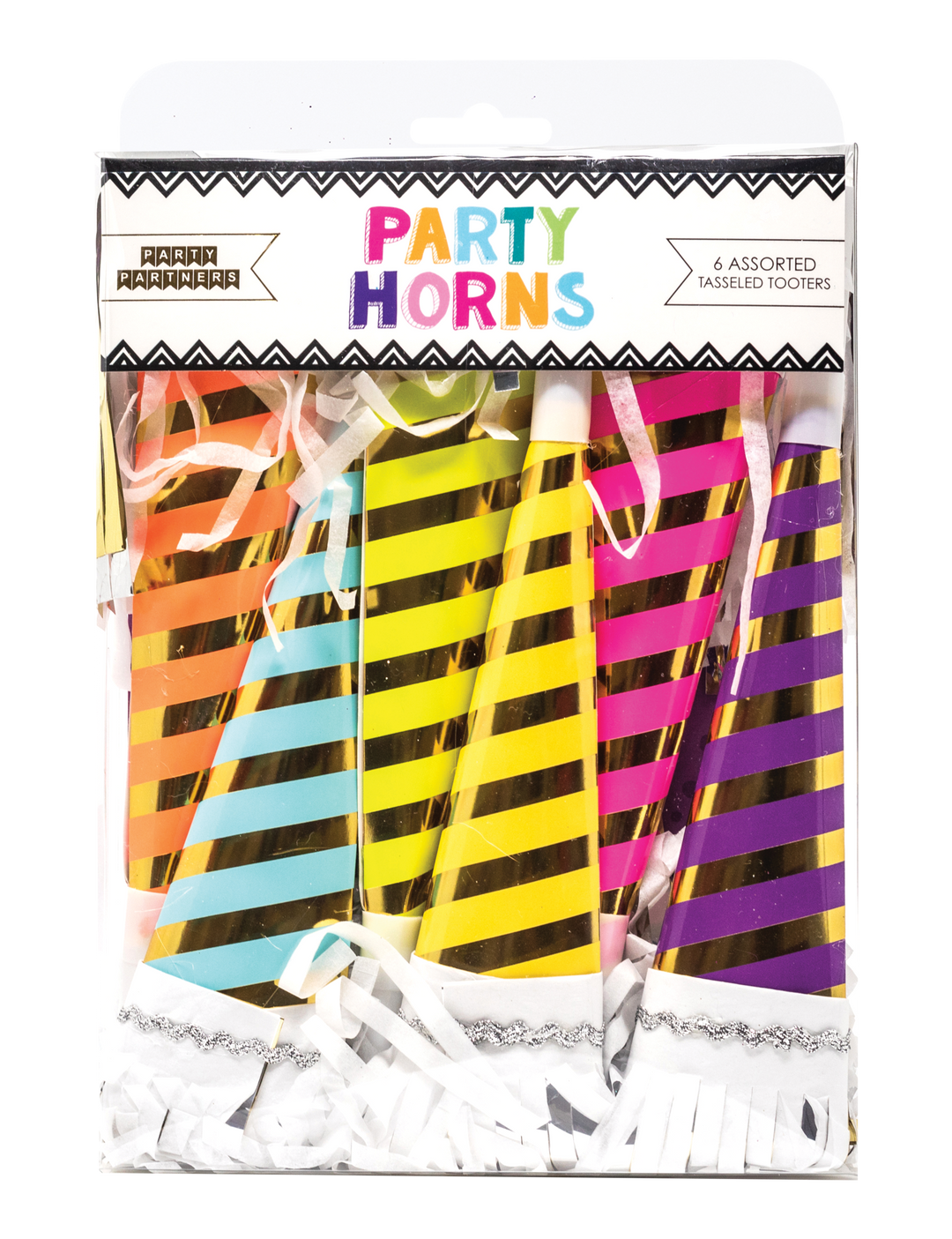 Striped Party Horns Party Partners Noisemakers & Party Horns Bonjour Fete - Party Supplies