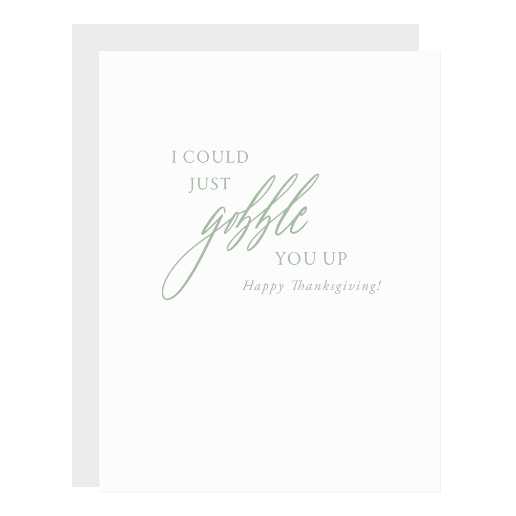 GOBBLE YOU UP THANKSGIVING CARD Little Well Paper Co. Greeting Card Bonjour Fete - Party Supplies