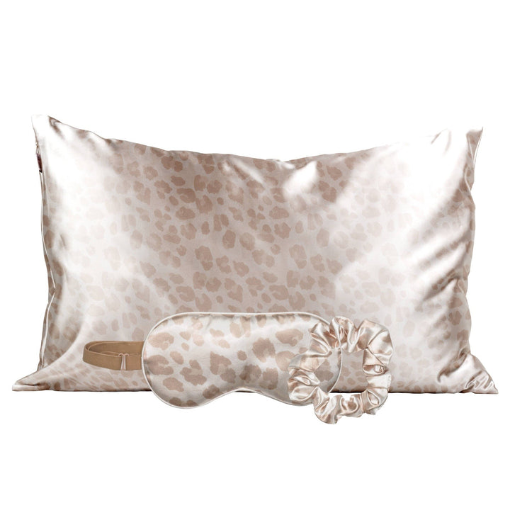 LEOPARD SATIN SLEEP SET KITSCH Beauty Accessories Bonjour Fete - Party Supplies