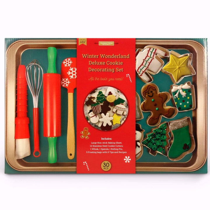 WINTER WONDERLAND DELUXE COOKIE DECORATING SET Handstand Kitchen Christmas Baking Bonjour Fete - Party Supplies