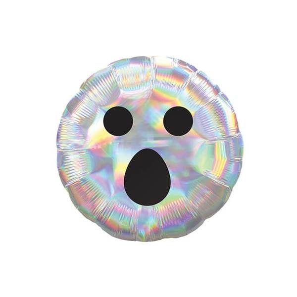 IRIDESCENT GHOST FACE HALLOWEEN BALLOON Anagram Halloween Balloons Bonjour Fete - Party Supplies